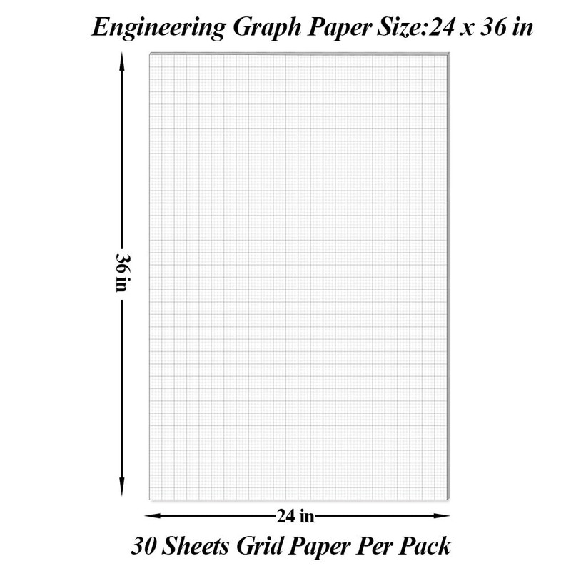 Graph Paper Pad - 36" x 24" Large Graph Paper,