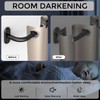JRZOO Wrap Around Curtain Rods Black, Blackout Heavy Duty Curtain