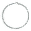 THE BLING KING 4mm Silver Plated Diamond Cut Pattern Belcher