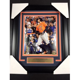 GEORGE SPRINGER 2017 WORLD SERIES GAME 7 HR HOUSTON ASTROS FRAMED PHOTO 8X10