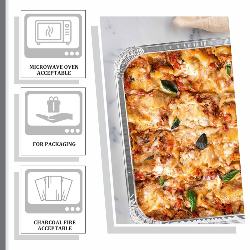 LORD C Foil Food Containers with Lids Medium Disposable Baking