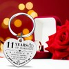 Tangvo 11th Anniversary Keychain - Happy 11 Years Wedding Anniversary