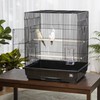 Prevue Pet Products Square Top Parakeet Cage, Black 25.0" L