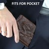 Itslife Mens Bifold Wallet with 3D Dragon Pattern,Leather Wallets for