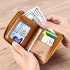 Mens RFID Blocking Leather Bifold Wallet Waterproof PU Leather with
