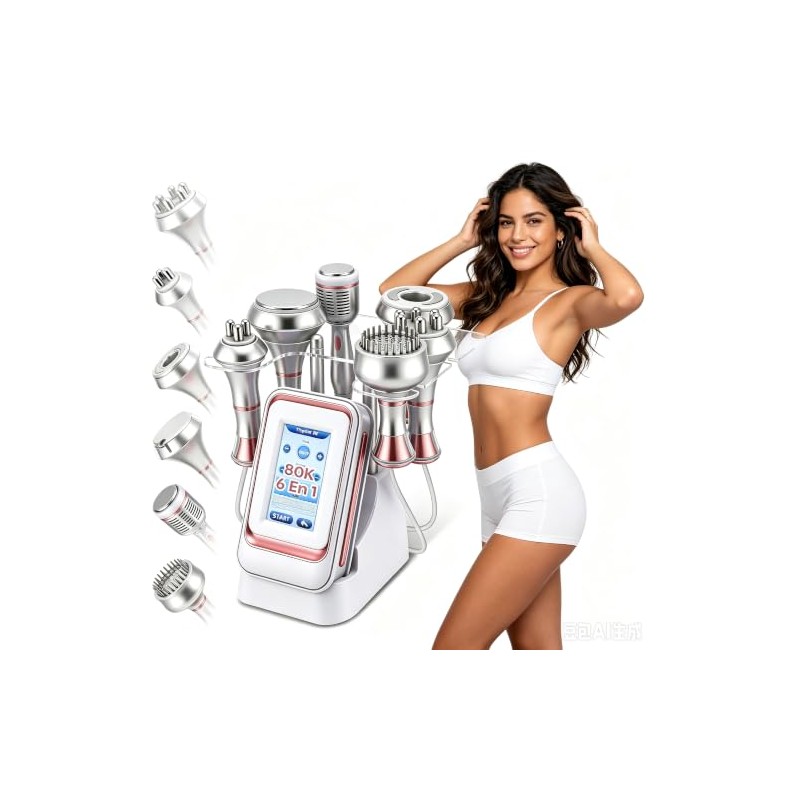 6 En 1 Máquina de Belleza, 80K Cavitación RF, Eliminación