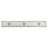 'Love Heart' 30cm (12 Inch) White Plastic Ruler (RL00091014)
