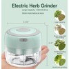 Electric Herb Grinder with Mini Scoop & Brush - 3.5-Inch