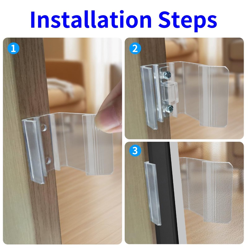 4Pack RV Sliding Mirrored Door Latch Universal Sliding Closet Door