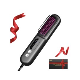 Ruidla Hair Straightener Comb Matte Gray Hair Straightener Brush Straightening Comb NEW