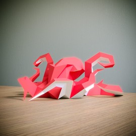 Yona DIY，Oktopus Papercraft Kit, papiermodell, 3D Origami Kit von Hand zusammenzubauen, Heimdekoration, Geschenk, Papier Handwerk set, Puzzle 3D