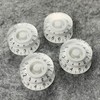 FLEOR 4pcs White Guitar Knobs Top Hat Volume Tone Speed