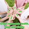 Halatool 100 PCS Green Mental Health Awearness Ribbon with Safty