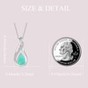 YIFSIY Green Opal Necklace for Women 925 Sterling Silver Infinity