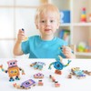 KAXCOT Wooden Robot Building Blocks, Fine Motor Skills, Boys and