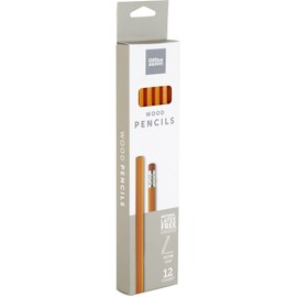 Office Depot® Brand Wood Pencils, 2 HB Medium Lead, Yellow, Pack of 12