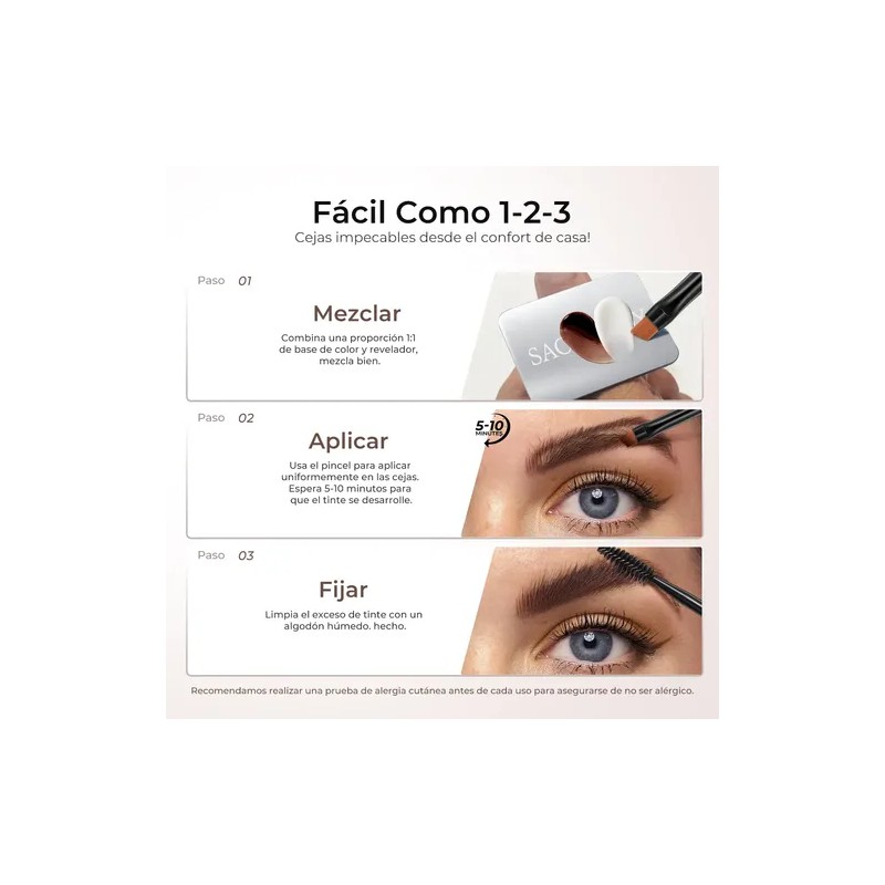 Sace Lady Kit Para Cejas Waterproof Natural Larga Duración
