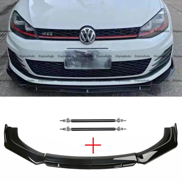 Unbranded For Volkswagen Passat Front Bumper Lip Spoiler Splitter +