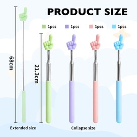 4 Pieces Finger Pointers, Retractable Mini Pointers, Finger Reading Points for Classroom, Reading Aid Tools, Teacher Whiteboard Pointers, Teaching Tools