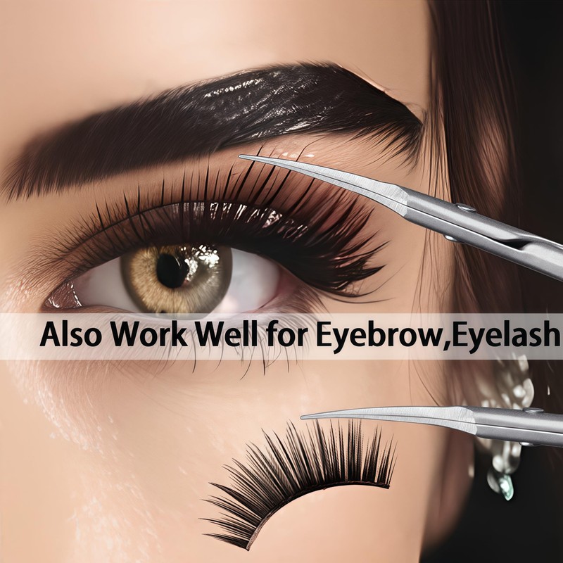 XGIZMOO Cuticle Scissors Extra Fine Curved Blade,Precise Stainless Steel Long