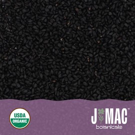 J MAC BOTANICALS J Mac Botanicals, Organic Nigella Seeds (1 Pound), USDA Certified, black cumin seed, Nigella Sativa, Kalonji Seeds