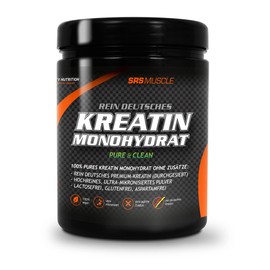 SRS Muscle - Creatine Monohydrate, 500 g, Neutral, 100% Pure, Only German Premium Creatine (Screened), 100% Vegan, German Premium Quality