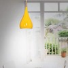 Modern Teardrop Shaped Yellow Pendant Light Shade Industrial Hanging Ceiling