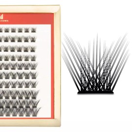 MANY BEAUTY Falsche Wimpern Cluster "Obsession" 120 Stück - Einzelne Wimpern Extensions Set 8-16mm - Cluster Lashes für Wimpernverlängerung - V-Flechtung Künstliche Wimpern (C)