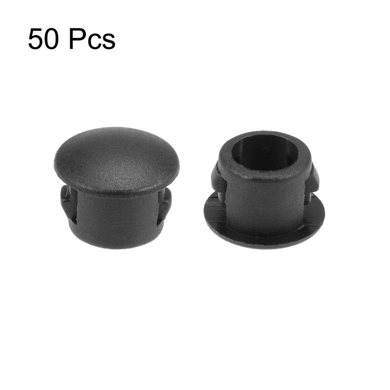 sourcing map Pack of 50 Plastic Hole Plugs 6 mm