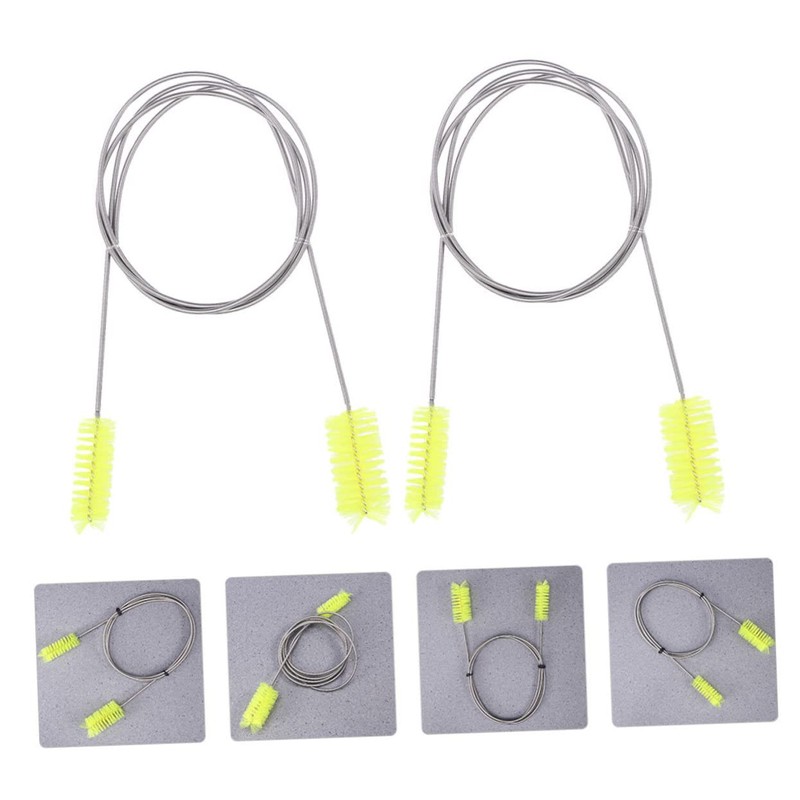 CHILDWEET 2Pcs Double Ended Hose Cleaning Brush Flexible Aquarium Brush