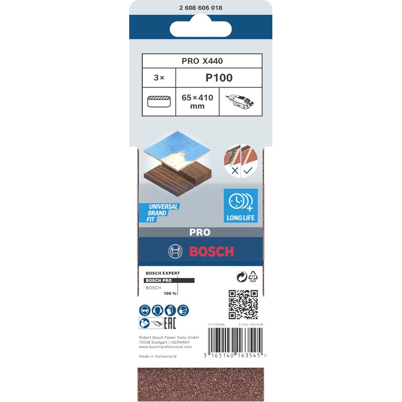 Bosch 2608606018 65 x 410 mm Sanding Belts for Belt