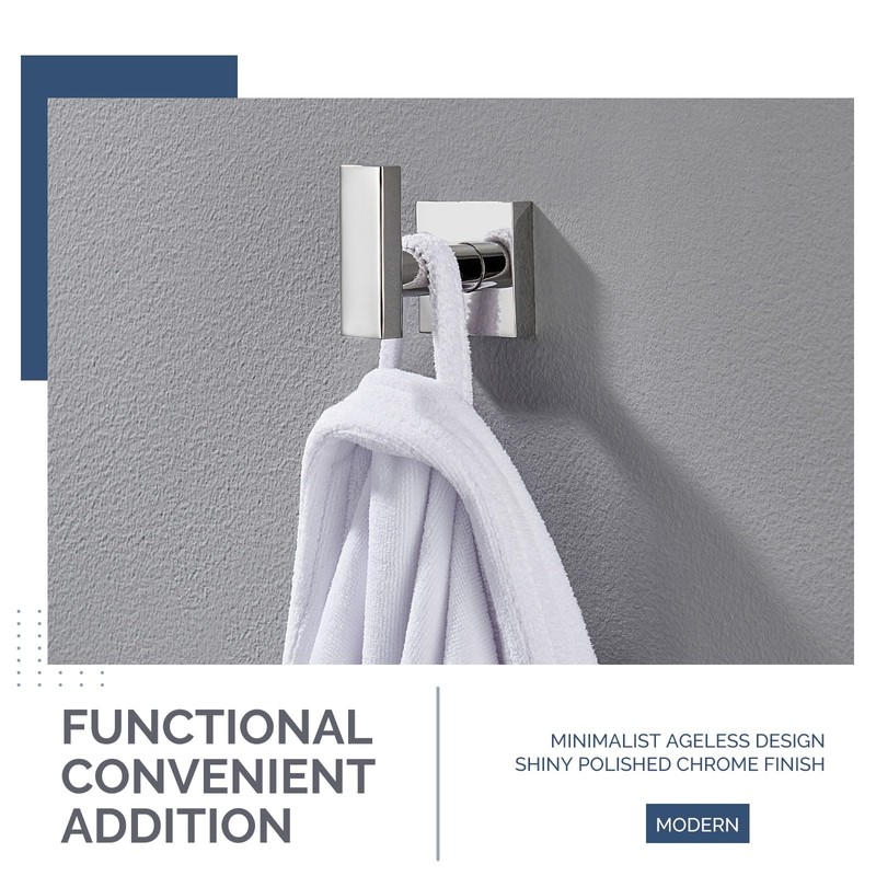 Bathroom Towel Hook, Angle Simple SUS304 Stainless Steel Bath Towel