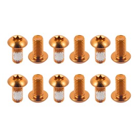 CNC Brake Disc Screw, Pack of 12, Bicycle Brake Disc Screw M5 x 10 mm, Orange