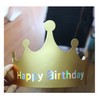 5 Quality Birthday Party Hat Shiny Gold Adjustable Birthday Hat