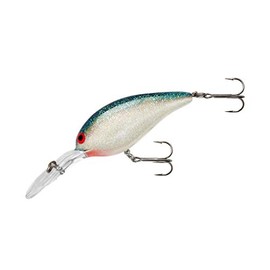 Norman Lures Little N Crankbait Bass Fishing Lure, White/Green Fleck, Deep (9-12 ft Depth)