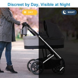 VINATO 2 Pezzi Adesivi Riflettenti,Adesivo Catarifrangenti Neri,Set di Adesivi Reflector,Raggi Catarifrangenti,Adesivi Geometrico Bici per Casco Bicicletta Auto Elettrico Scooter