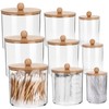 Meanplan 9 Pack Acrylic Holder Dispenser Plastic Apothecary Jars with