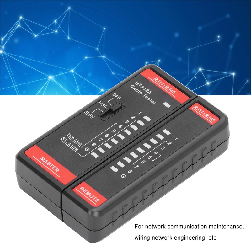 Network Cable Tester RJ11 RJ45 Phone Line Wire Test Tool