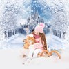 Avezano Winter Backdrops Winter Castle Scene Photo Backdrop Winter Wonderland