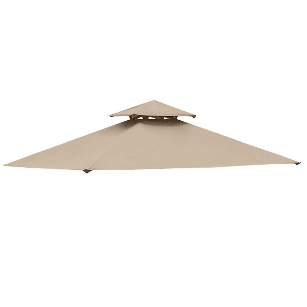 Garden Winds Replacement Canopy for Mainstays Grill Shelter Gazebo - Standard 350 - Beige