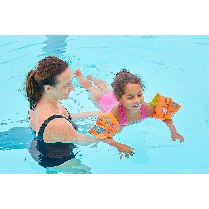 Zoggs Children's Safe Float Arm Bands, Orange, 3-6 Years up