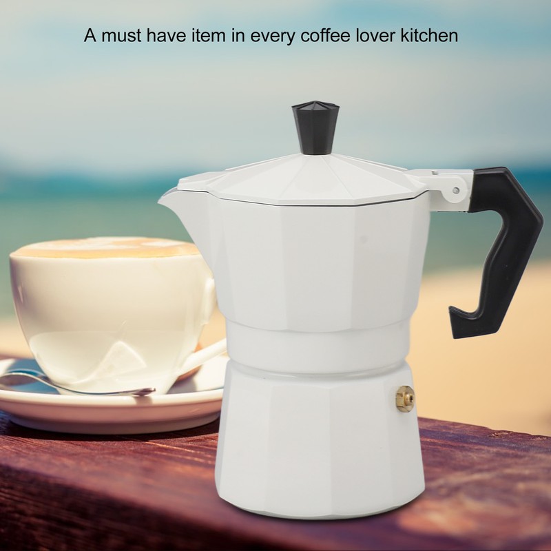 Stovetop Moka Pot Italian Hand Brewed Coffee Maker Aluminum Alloy
