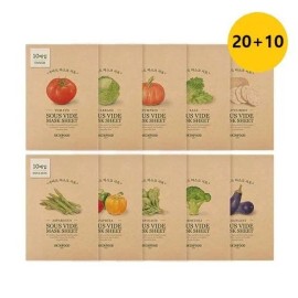 skin food [Skin Food] [20 sheets + 10 sheets] Sous Vide Mask (cross-selection possible) Spinach Pumpkin / [스킨푸드][20매+10매]수비드 마스크 (교차선택가능) 시금치 호박