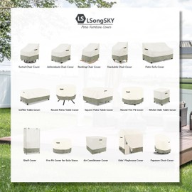 LSongSKY Outdoor Swivel Rocker Chair Covers 2 Pack,35 W x 37 D x 36 H inches,100% Waterproof Heavy Duty Outdoor Chair Covers,Patio Furniture Cover for Swivel Patio Chair,Beige&Grayish Green