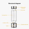 SPYMINNPOO Hydrogen Water Bottl, Hydrogen Water Bottle Generator Glass Portable