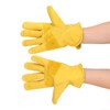 Garden Cowhide Gloves Wear Resistance Full Finger Leather Gloves for