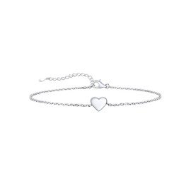 Supcare Anklet for Women Girls 925 Sterling Silver Anklet Bracelet Charm Minimalist Foot Jewellery Summer Barefoot Anklet Beach Anklet Accessory Fashion Jewellery for Mother's Day Valentine's Day,