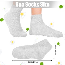 3 Pares Calcetines de Áloe Hidratantes Spa Imbuidos Peludos de Gel para Dormir Calcetines para Pies Secos Calcetines Antideslizantes con Loción para Reparación (Negro, Gris Oscuro, Gris Claro)