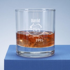 Herz & Heim® Rum Glass with Engraving – Pirate – with Free Engraving of Name and Year of Birth