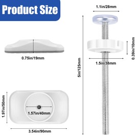 8pcs Baby Gate Extension Spindle Rods Kit, 4pcs Pet Stair Gate Screws with 4pcs Dog Safety Gate Wall Protector Mounted Gate Bolts Parts Baby Gate Extender for Child Toddle Pressure Install Baby Gate